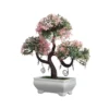 3 Head With Pink Leaves Artificial Bonsai Tree