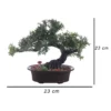 Bent Tree With Green Leaves Artificial Bonsai Tree