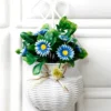 Blue Daisy with Pot Artificial Wall Plant