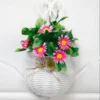 Pink Daisy with Pot Artificial Wall Plant