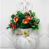 Red Daisy with Pot Artificial Wall Plant