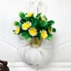 Yellow Daisy with Pot Artificial Wall Plant