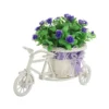 Green Leaves And Small Purple Flowers Rickshaw Artificial Plant