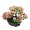 Oak With Pink Leaves Artificial Bonsai Tree