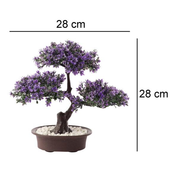 Oak With Purple Leaves Artificial Bonsai Tree