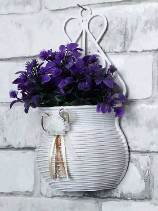 Purple Wall Plant with Pot