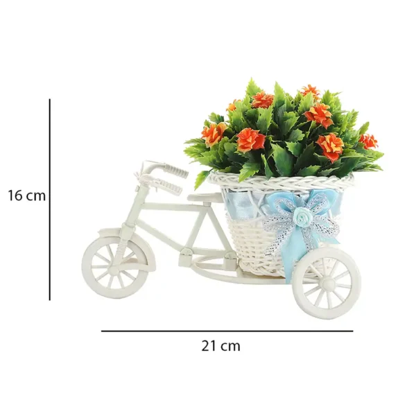 Shemrock Leaves with Orange Roses Rickshaw Artificial Plant