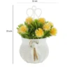 Yellow Flower with Pot Artificial Wall Plant