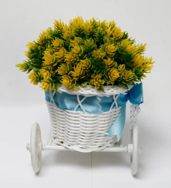 Yellow Rickshaw Artificial Plant
