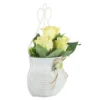 Yellow Rose with Pot Artificial Wall Plant