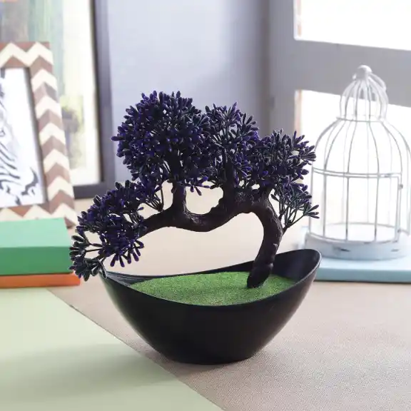 Purple Hanging Branch With Buds Artificial Bonsai Tree