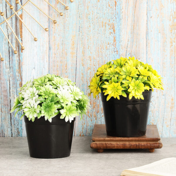 Artificial Plants White and Yellow Gerba Flowers