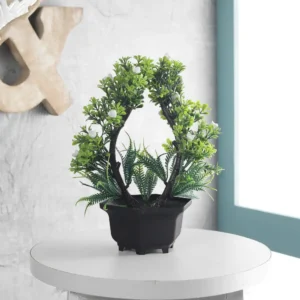 Artificial Bush with Green Leaves in Pot