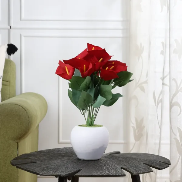 Artificial Red Anthurium Flower Plant