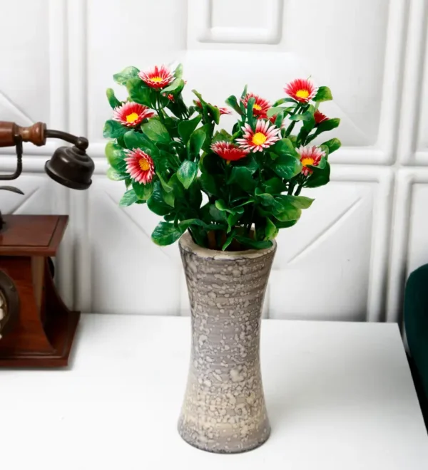 Artificial Red Daisy Bunches without Vase