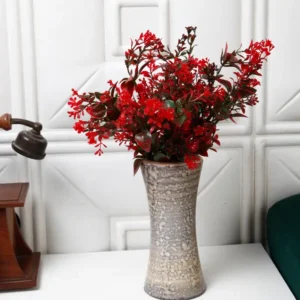 Artificial Tall Red Leaves Bunch without Vase