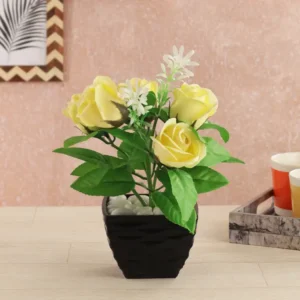 Artificial Yellow Rose Plant