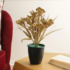 Gold Artificial Tulip Plant with pot