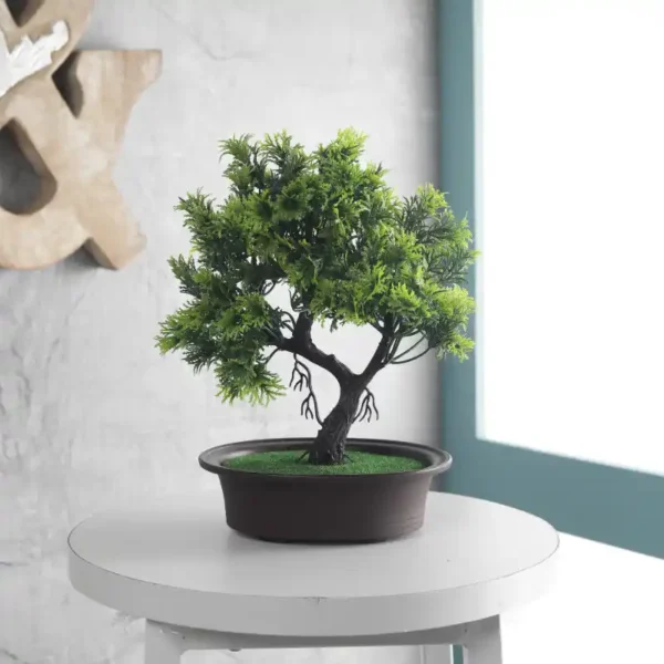 3 Branch With Green Leaves Artificial Bonsai Tree