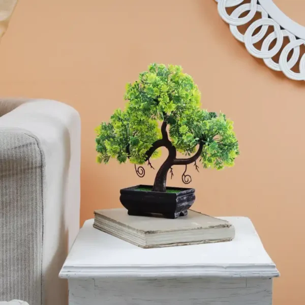 3 Head With Green Leaves Artificial Bonsai Tree