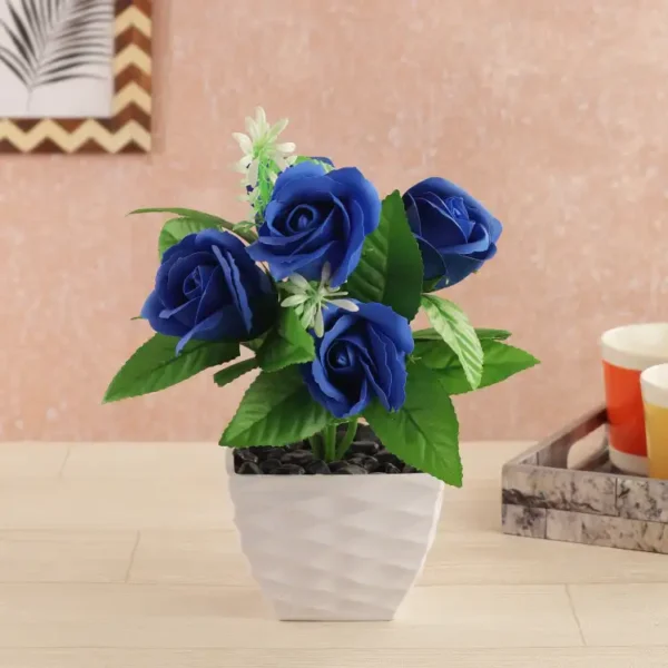Artificial Blue Rose Plant