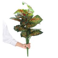 18 Leaf Red Caladium Plant with Floor Standing Green Base