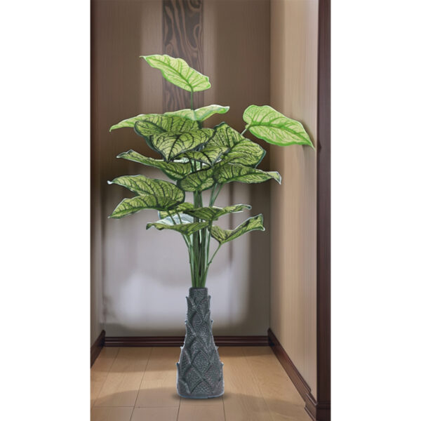18 Leaf Caladium Plant with Floor Standing Green Base