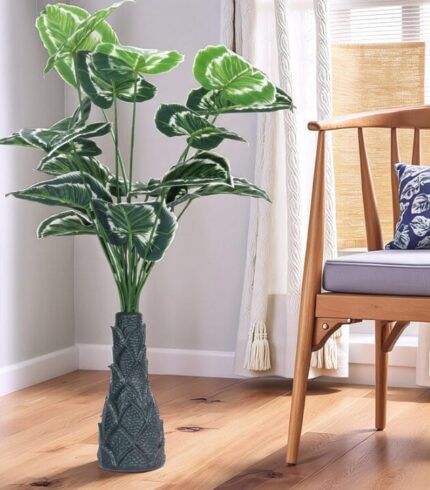 18 Leaf Money Plant 4 with Floor Standing Green Base