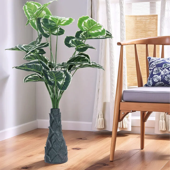 18 Leaf Money Plant 4 with Floor Standing Green Base