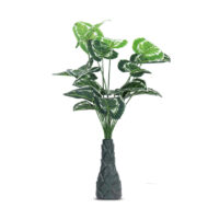 18 Leaf Money Plant 4 with Floor Standing Green Base