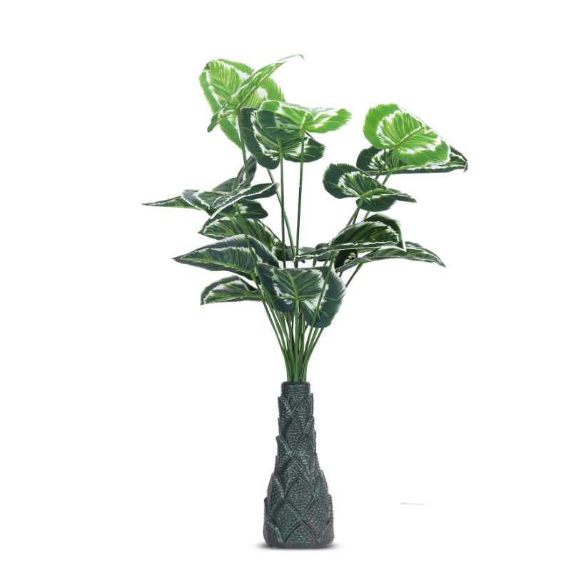 18 Leaf Money Plant 4 with Floor Standing Green Base