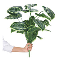 18 Leaf Money Plant 3 with Floor Standing Green Base
