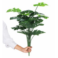 Foliyaj 18 Leaf Monstera Plant with Floor Standing Green Base