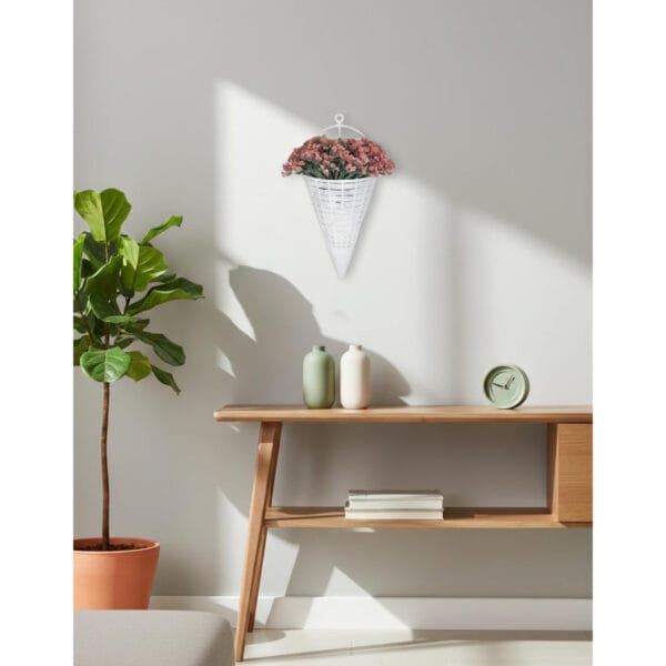 Foliyaj Artificial Wall Plant with Small Red Flowers - 1 pc