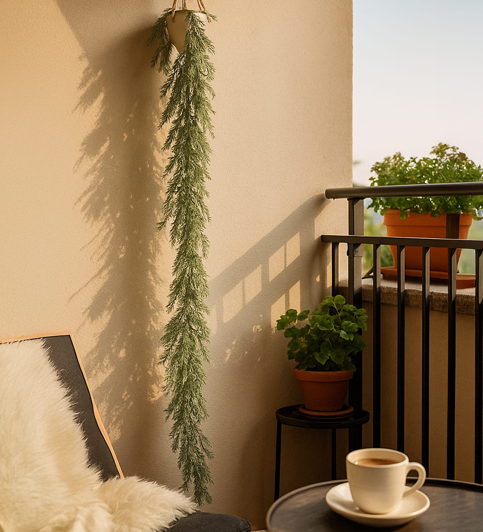 Foliyaj Artificial 6 foot Long Vine (White) - 1 pc