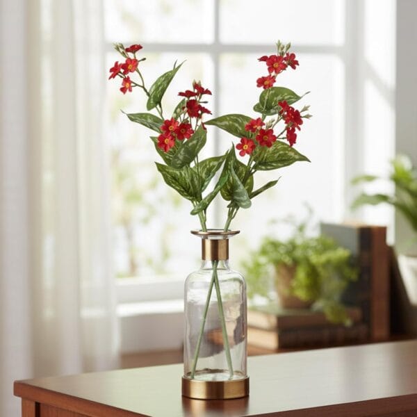 Foliyaj Artificial Red Daisy Stick - 1 pc