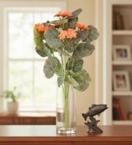 Foliyaj Artificial Orange Daisy Stick - 1 pc